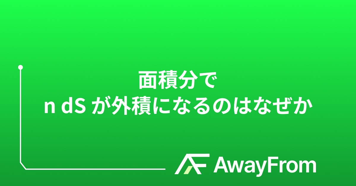 面積分で n dS が外積になるのはなぜか サムネイル